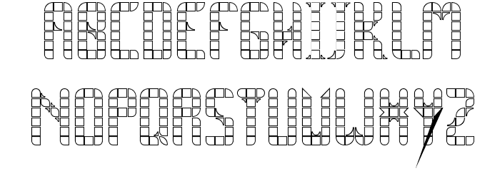 SPACE PEZ Outline Font LOWERCASE