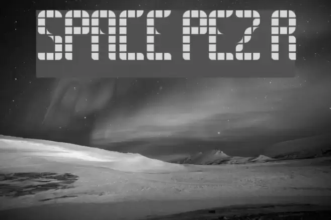 SPACE PEZ Regular Schriftart examples