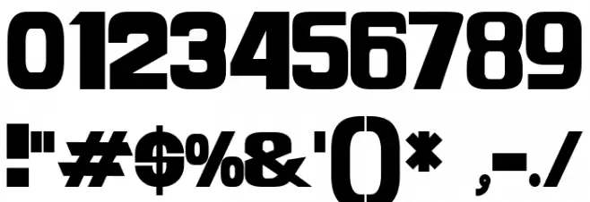 SPACE Regular Font OTHER CHARS