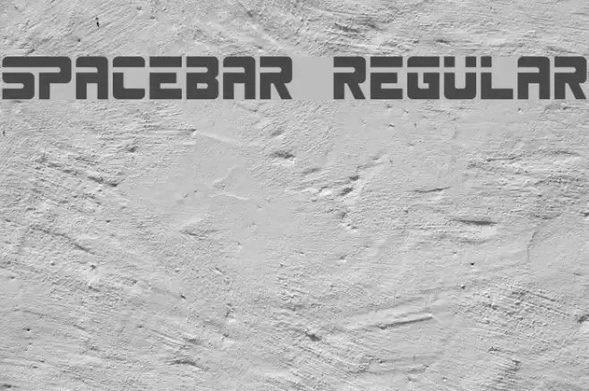 SPACEBAR Regular Font examples