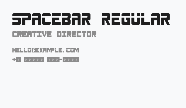 SPACEBAR Regular Business Card