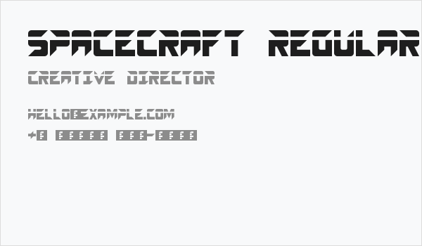 SPACECRAFT Regular Business Card
