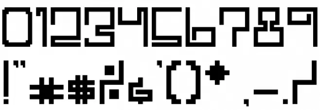 SPACEWORM Font OTHER CHARS
