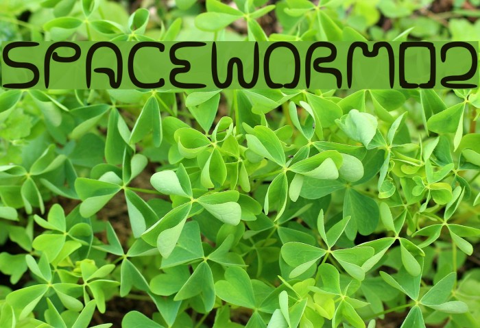 SPACEWORM02 Font examples