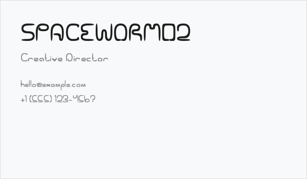 SPACEWORM02 Business Card