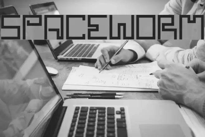 SPACEWORM Font examples