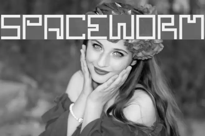 SPACEWORM Font examples