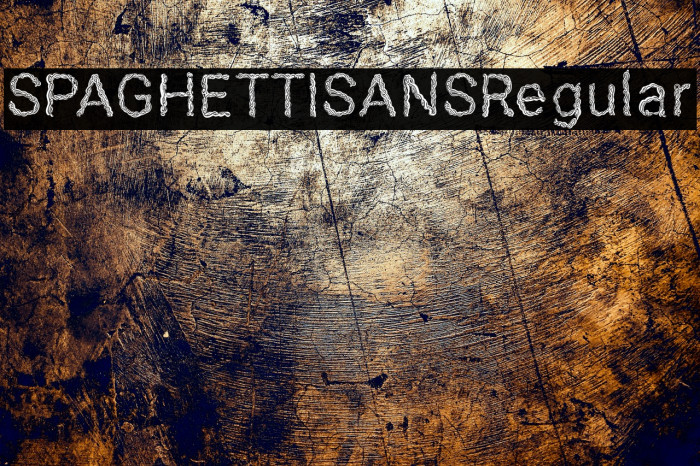 SPAGHETTISANSRegular Example 2