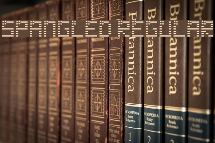 SPANGLED Regular Font examples