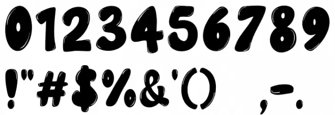 SPARK BUBBLE Font OTHER CHARS