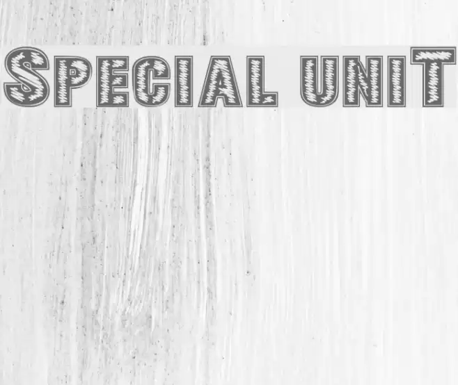 SPECIAL UNIT Font examples