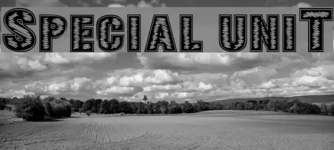 SPECIAL UNIT Font examples