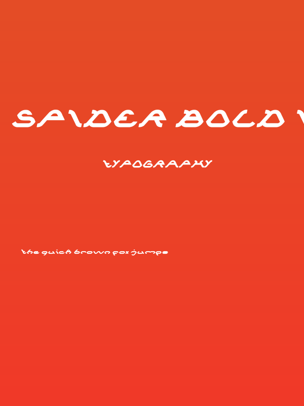 SPIDER Bold Italic Poster