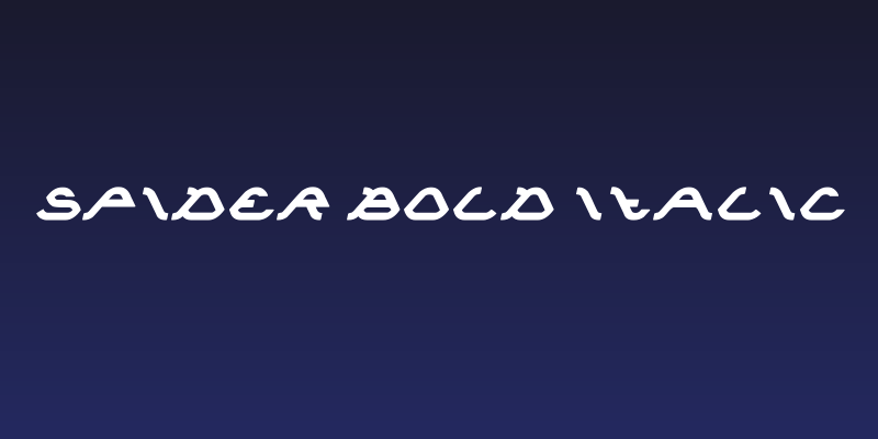 SPIDER Bold Italic Social Header