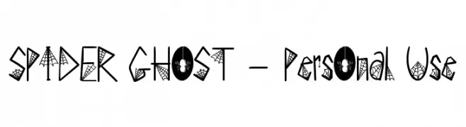 SPIDER GHOST - Personal Use  नि: शुल्क फ़ॉन्ट्स डाउनलोड
