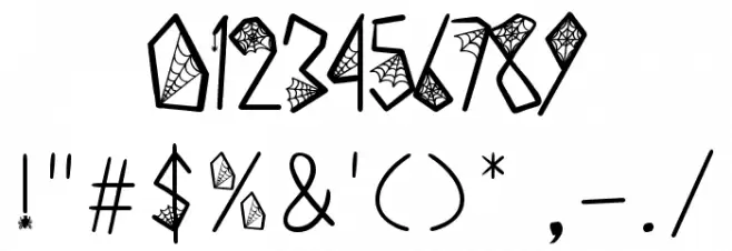 SPIDER GHOST - Personal Use Schriftart Anderer Schreiben