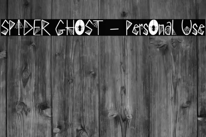 SPIDER GHOST - Personal Use Schriftart examples
