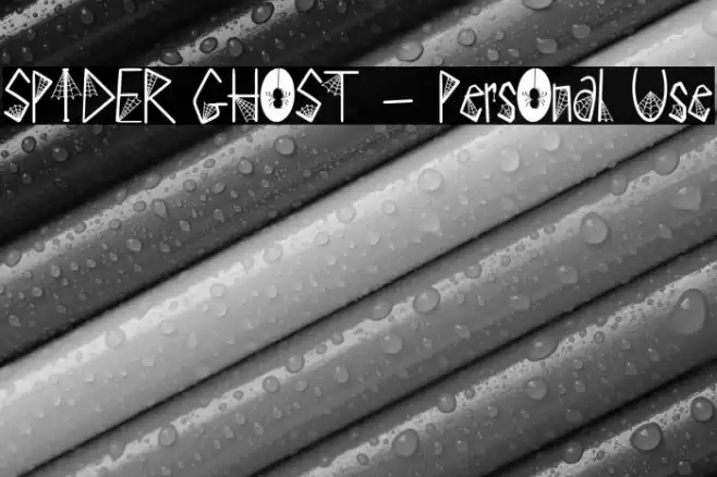 SPIDER GHOST - Personal Use Schriftart examples
