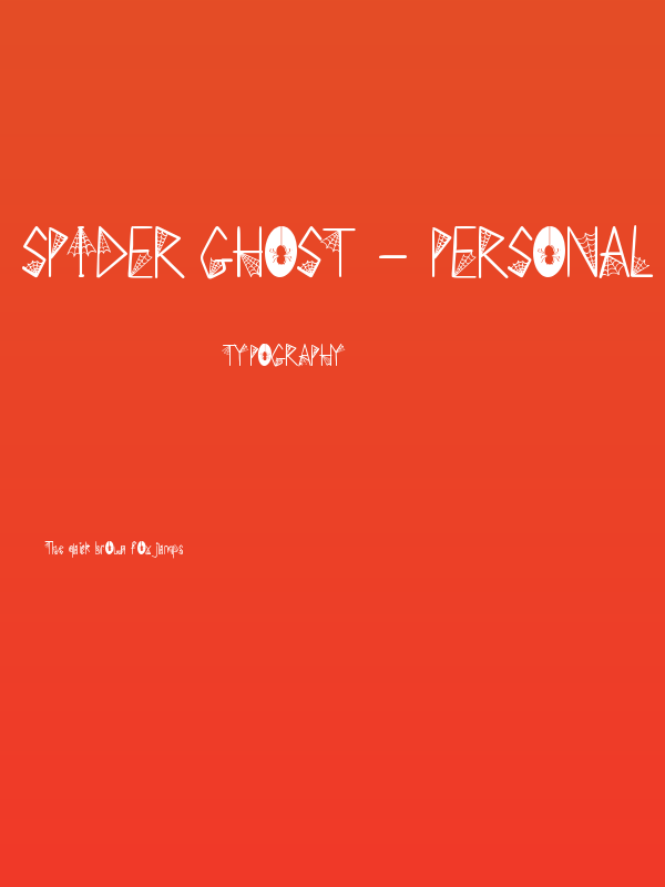SPIDER GHOST - Personal Use Poster