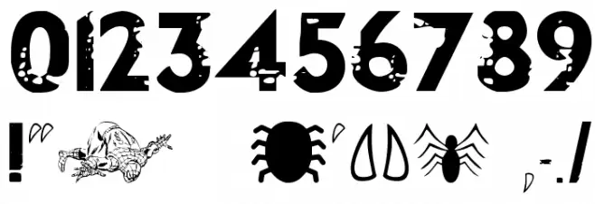 SPIDER-MAN:ECLIPSE フォント その他の文字