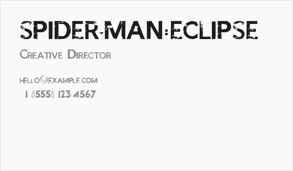 SPIDER-MAN:ECLIPSE Business Card