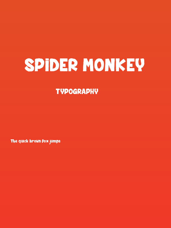 SPIDER MONKEY Poster