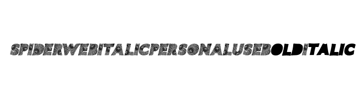 SPIDERWEB ITALIC PERSONAL USE Bold Italic  font caratteri gratis