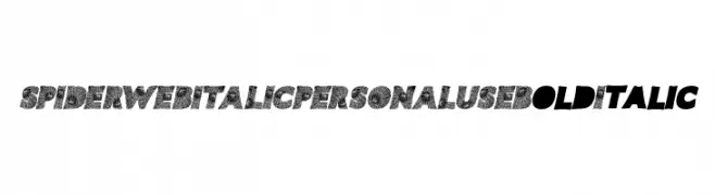 SPIDERWEB ITALIC PERSONAL USE Bold Italic  Frei Schriftart Herunterladen