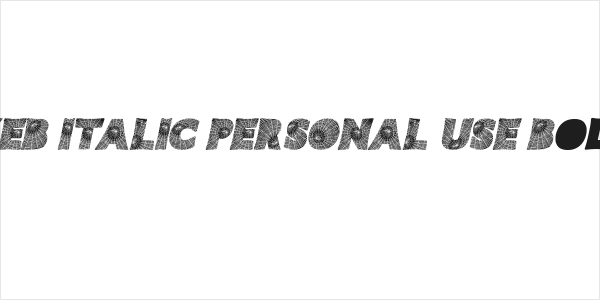 SPIDERWEB ITALIC PERSONAL USE Bold Italic Logo
