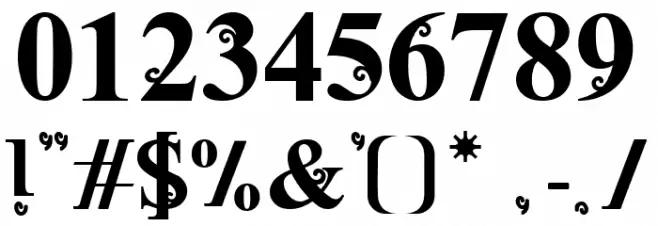 SPIRAL Font OTHER CHARS