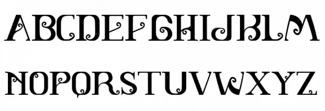 SPIRAL Шрифта ВЕРХНИЙ