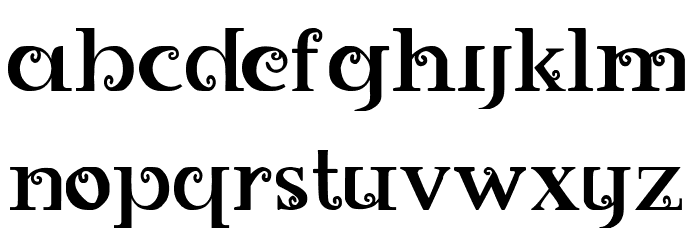 SPIRAL Font LOWERCASE