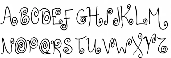 SPIRALS FONT Polices MAJUSCULES
