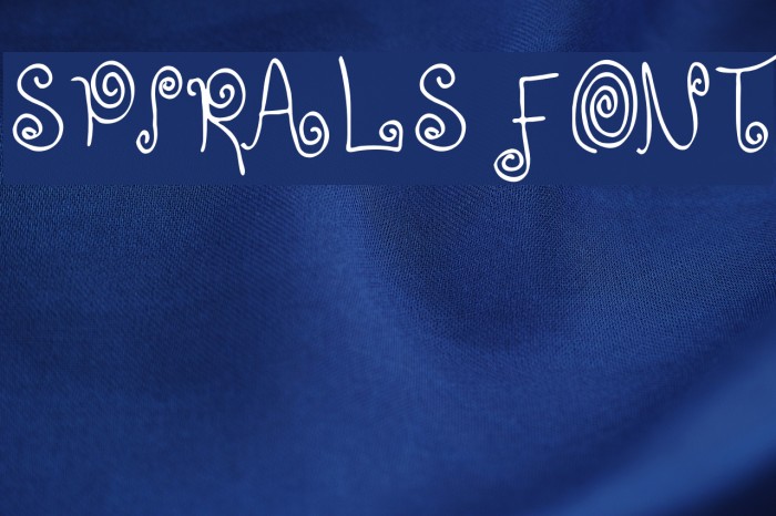 SPIRALS FONT Font examples
