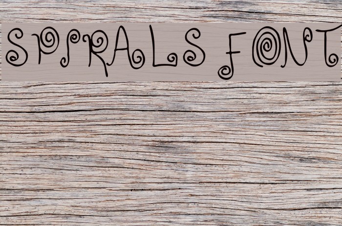 SPIRALS FONT Font examples