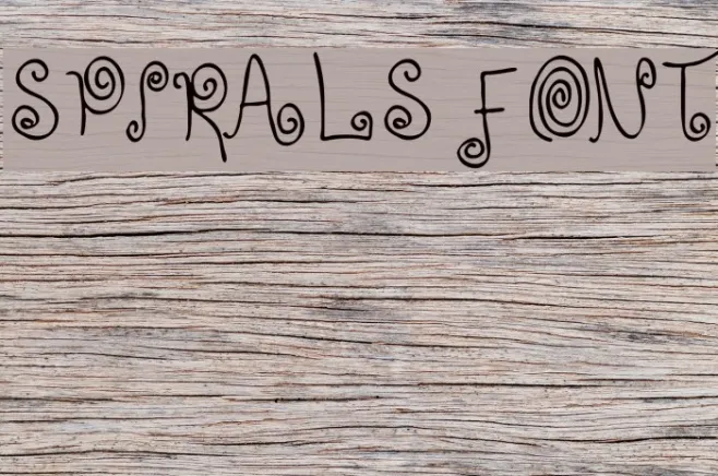 SPIRALS FONT Example 2