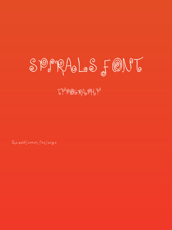 SPIRALS FONT Poster