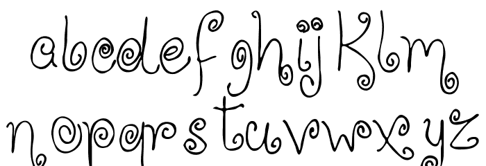 SPIRALS FONT Font LOWERCASE