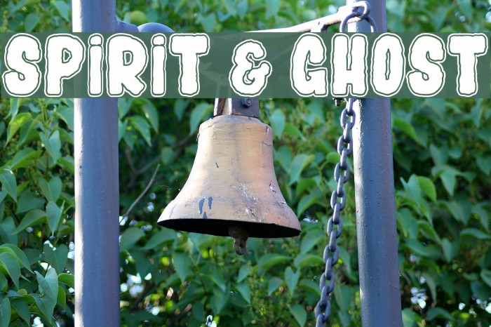 SPIRIT & GHOST Font examples