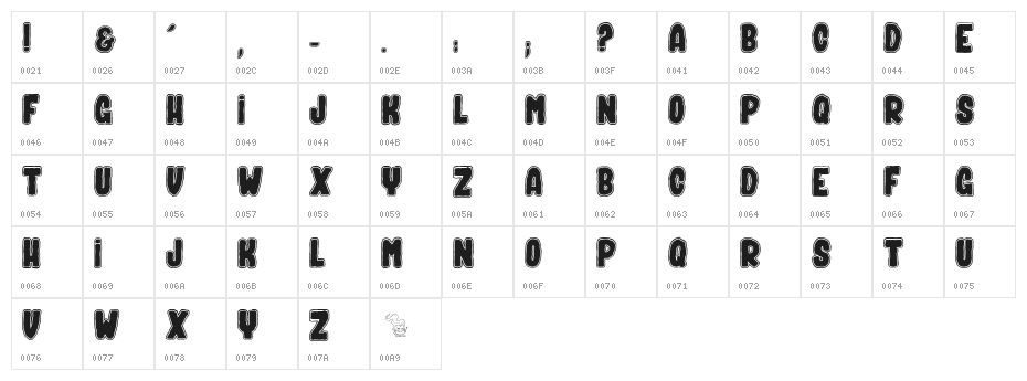 SPIRIT & GHOST Character Map