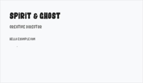 SPIRIT & GHOST Business Card
