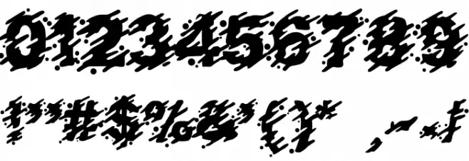 SPLAT Font OTHER CHARS