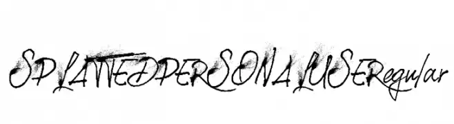 SPLATTED PERSONAL USE Regular  नि: शुल्क फ़ॉन्ट्स डाउनलोड