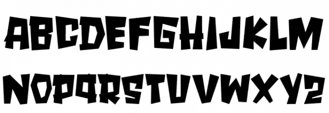 SPOOKY MONSTER Font Litere mari