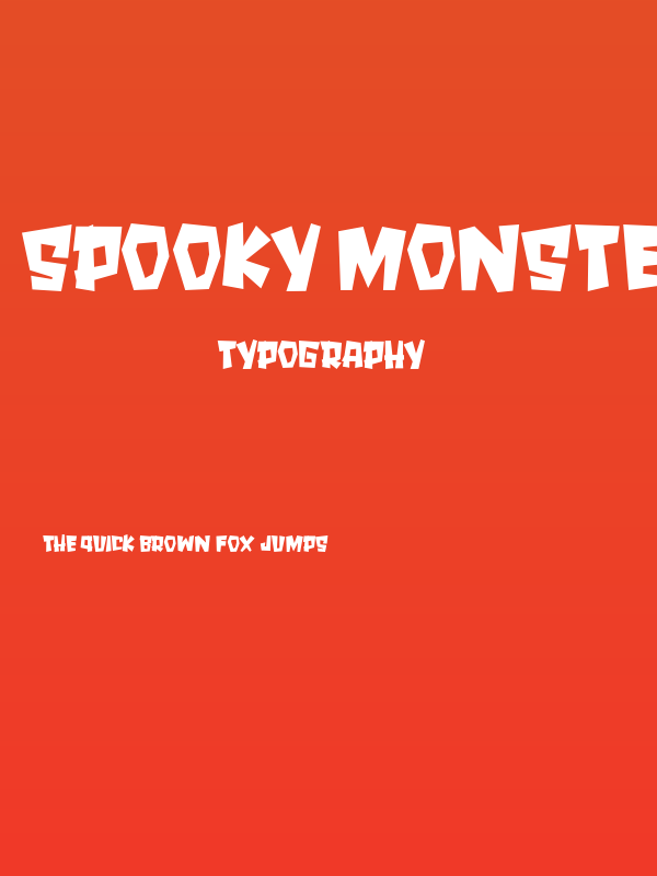 SPOOKY MONSTER Poster