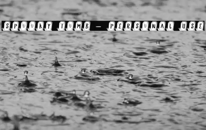 SPOOKY TOMB - Personal Use Font examples