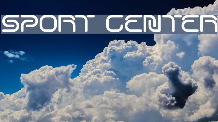 SPORT CENTER Font examples