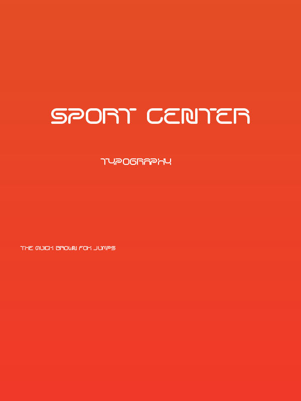 SPORT CENTER Poster
