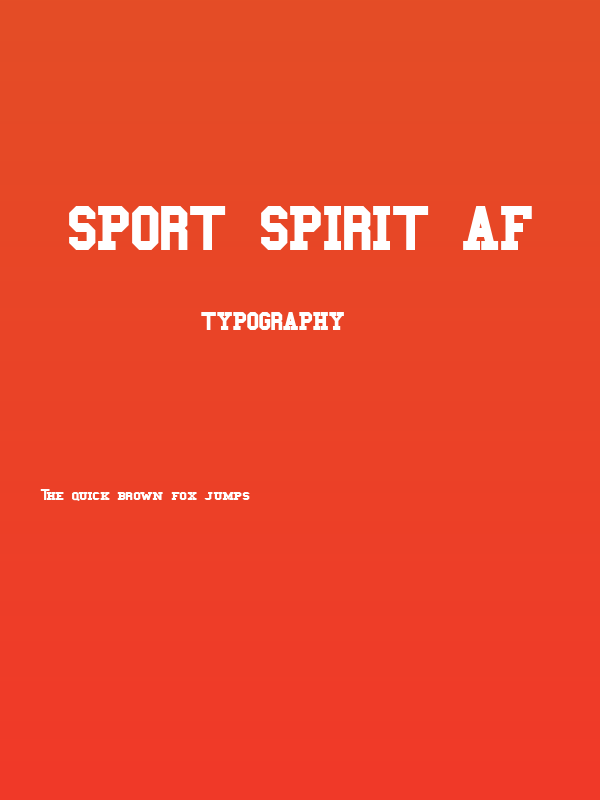 SPORT SPIRIT AF Poster