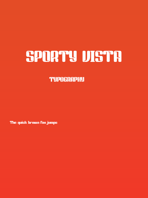 SPORTY VISTA Poster